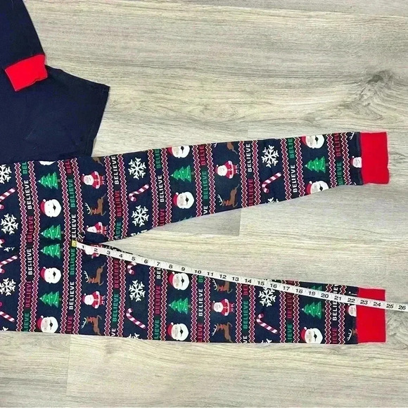 Children’s Place Christmas Pajamas Long Sleeve Pants 2-Piece Set Santa Size 14 - Picture 4 of 9
